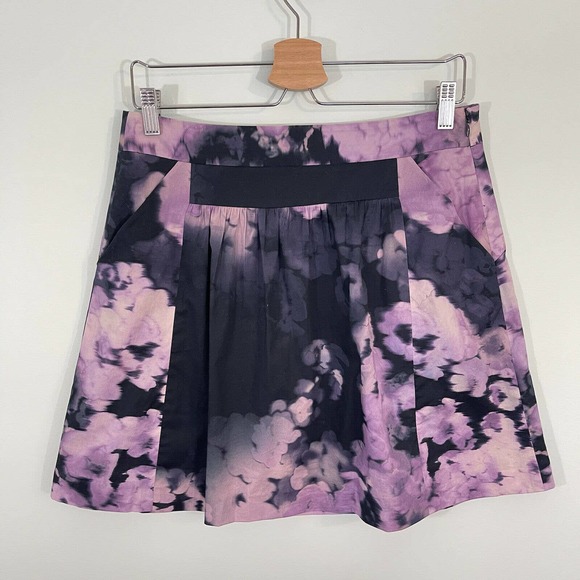 Theory Dresses & Skirts - 5/$25 Theory Purple Floral Watercolor A-line Mini Skirt